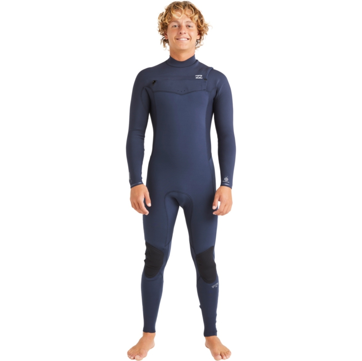 2024 Billabong Da Uomo Revolution Natural 4/3mm Chest Zip Muta ABYW100267 - Dark Navy